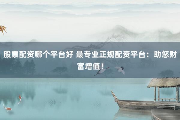 股票配资哪个平台好 最专业正规配资平台：助您财富增值！
