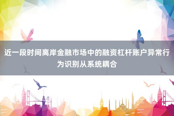 近一段时间离岸金融市场中的融资杠杆账户异常行为识别从系统耦合