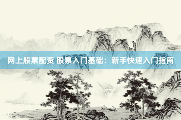 网上股票配资 股票入门基础：新手快速入门指南